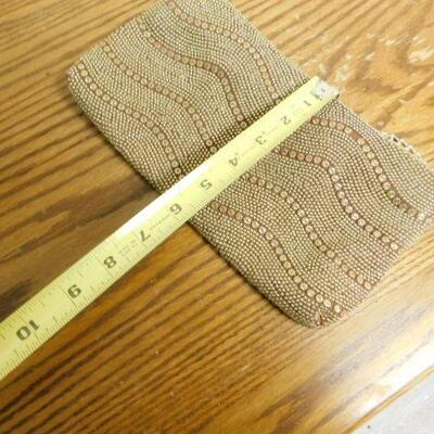 Vintage Mid Century Micro Pearl and Bead Clutch Purse Hong Kong