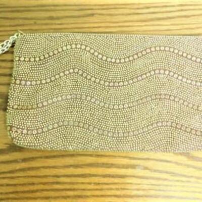 Vintage Mid Century Micro Pearl and Bead Clutch Purse Hong Kong