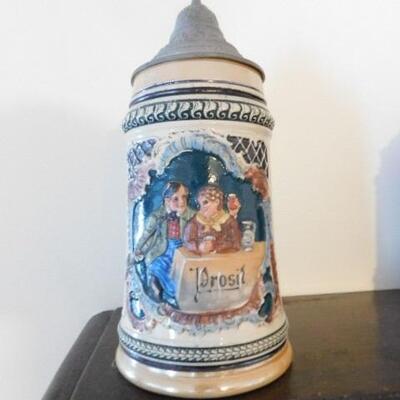 Vintage Ceramic Colorful Collector Stein