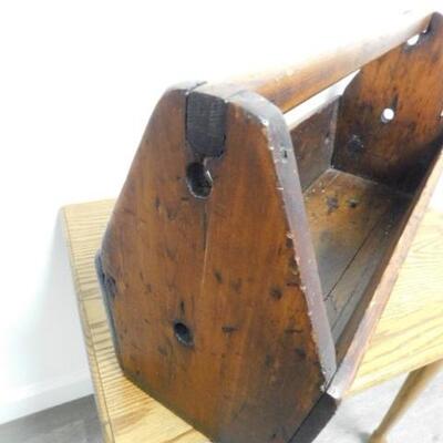 Beautiful Hand Crafted Primitive Hand Carry Tool Caddy 24"