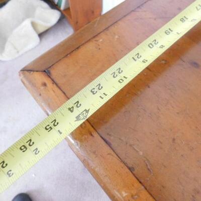Antique Solid Wood Maple Slant Profile Flip Top Writing Desk