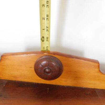 Antique Solid Wood Maple Slant Profile Flip Top Writing Desk