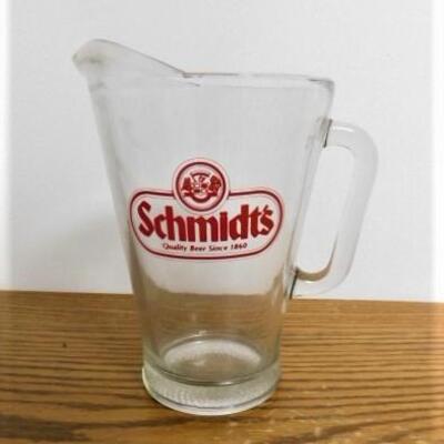 Vintage Schmidt's Red Label Beer Pitcher