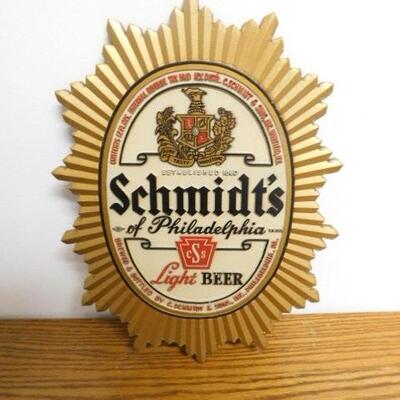 Vintage Schmidt's of Philadelphia Light Beer Advertising Bakelite Wall Plaque 13