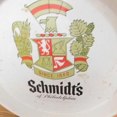 Vintage Schmidt's Advertising Metal Beer Serving Tray Large Crest
