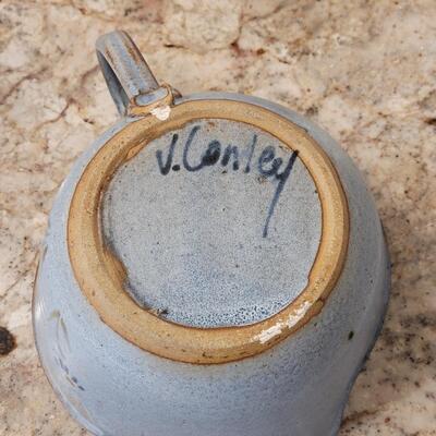 Lot 92: Ceramic Pitcher Artist Signed V. Conley