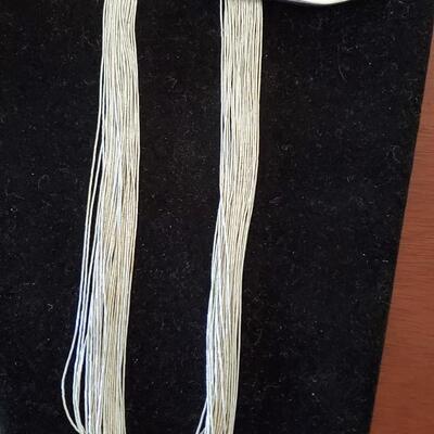 Liquid Silver 30 Strand Necklace