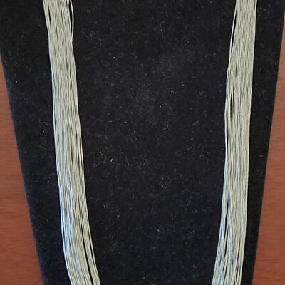 Liquid Silver 30 Strand Necklace