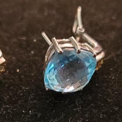 Aquamarine & Sterling Earrings