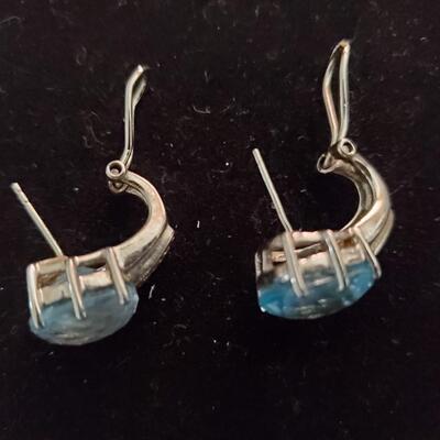 Aquamarine & Sterling Earrings