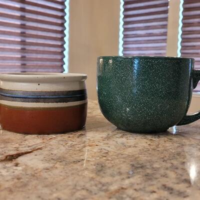 Lot 97: Ceramic Soup Cup and Pier 1 Soup Mug