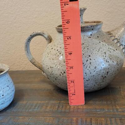 Lot 104: Ceramic Teapot and Cups