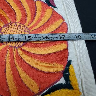 Vivid Embroidered Pillow Covers with zippered back