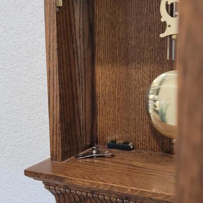 Lot 110: Sligh Moon Phase Wall Clock (Works & Chimes Great) 