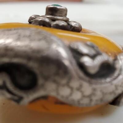 Dragon Chased Copal Pendant 