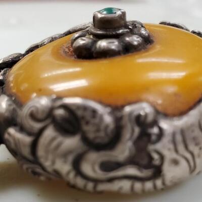 Dragon Chased Copal Pendant 