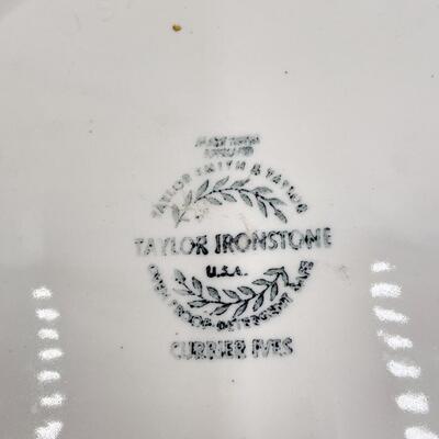 VINTAGE CURRIER & IVES DINNER PLATES - â€œMOUNT CLEMENSâ€ & â€œOLD GRIST MILLâ€