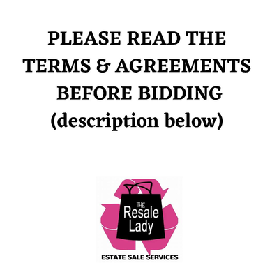 CLICK HERE TO READ TERMS & AGREEMENTS FOR THIS SALE