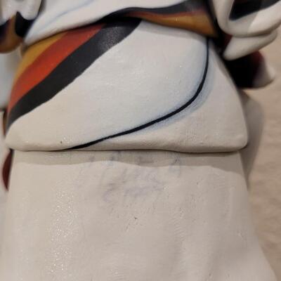 Lot 125: GWEN PIÃ‘A Signed Polymer Clay Native American Woman 