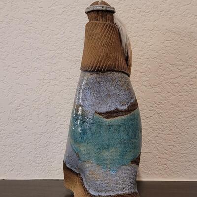 Lot 126: Ceramic Native American Woman Marked by Artist