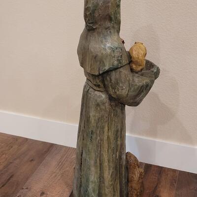 Lot 146: St. Francis and Friends Garden Statuary with Bird Feeder  (made of Outdoor safe polystone resin)