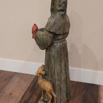 Lot 146: St. Francis and Friends Garden Statuary with Bird Feeder  (made of Outdoor safe polystone resin)