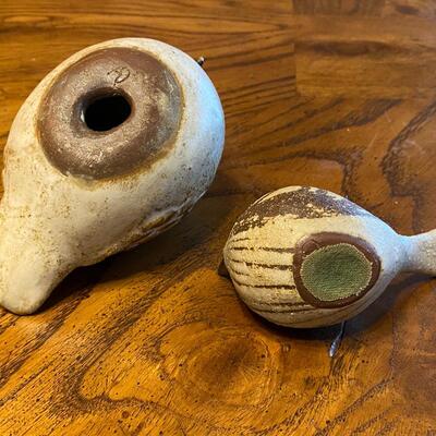 Vintage Pottery Bird Figurines