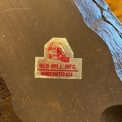 Red Mill Mfg. Wood Pecan Shell Resin Tortoise Turtle Figurine Door Stop