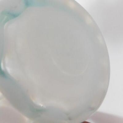Vintage Fenton Coin Dot Ruffle Edge Glass Pitcher