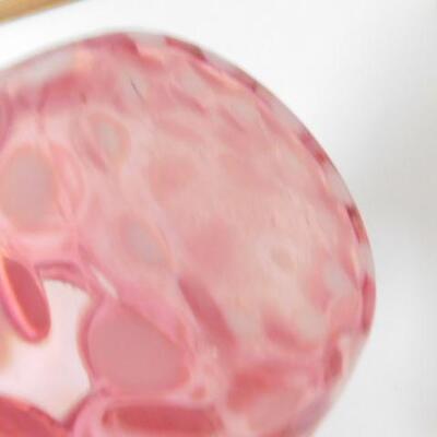 Vintage Fenton Coin Dot Ruffle Edge Cranberry Glass Pitcher