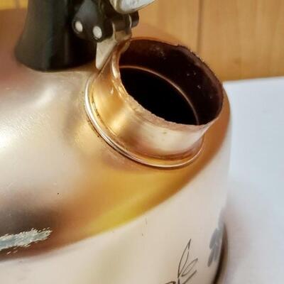 VINTAGE COPPER TONED STOVE TEA POT 