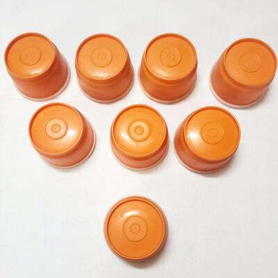 VINTAGE ORANGE TUPPERWARE 8 PC BUBDLE 