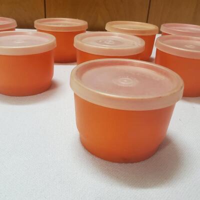 VINTAGE ORANGE TUPPERWARE 8 PC BUBDLE 