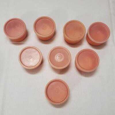VINTAGE ORANGE TUPPERWARE 8 PC BUBDLE 