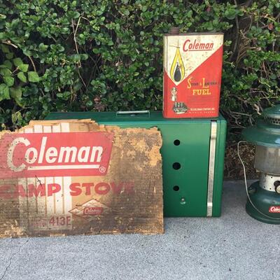 Vintage Coleman Camp Stove Lantern Fuel