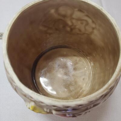 VINTAGE NAPCOWARE BASKET SYLE CERAMIC  COOK JAR 