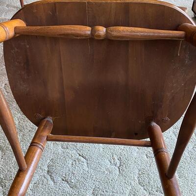 Vintage Wood Spindle Back Rocking Chair