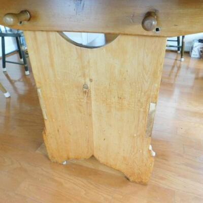 Antique Solid Wood Maple Pennsylvania Amish Wide Plank Farm Table 