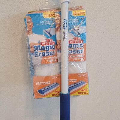 Lot 156: MR. CLEAN Magic Eraser Mop with (2) New Refills