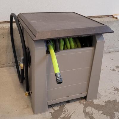 Lot 159: Garden Water Hose and Storage Container 