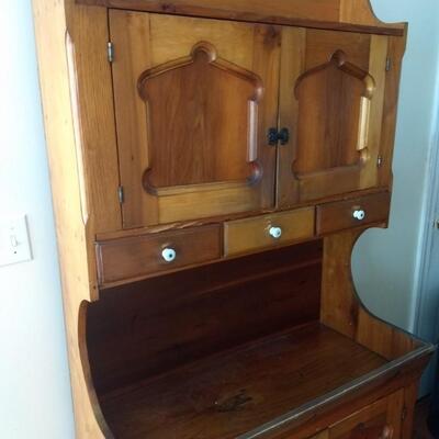 Antique Primitive Pennsylvania Amish Dry Sink Cupboard 