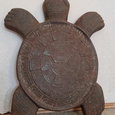 Lot 164: (2) Cast Iron Garden Outdoor Turtle Home Deco Figures