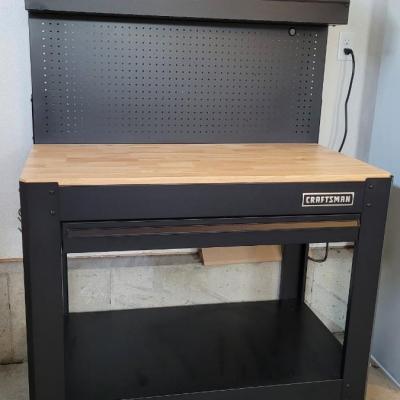 Lot 165: Large CRAFTSMAN Work Bench w/ Drawer