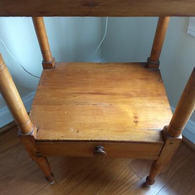 Antique Solid Wood Maple Wash Stand 