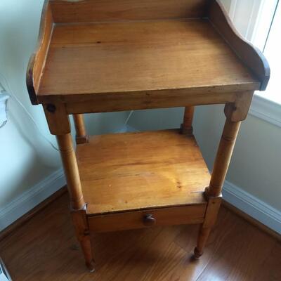 Antique Solid Wood Maple Wash Stand 
