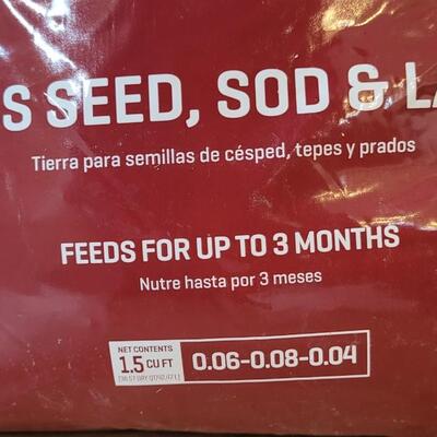 Lot 171: 6.5" Full Bag of Lawn Soil 