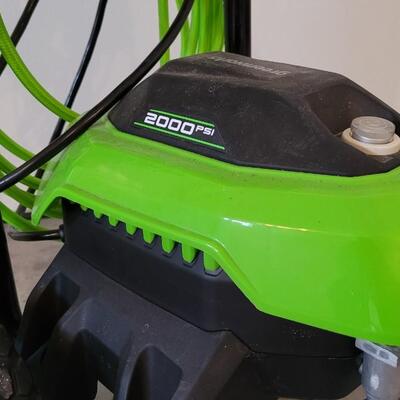 Lot 173: GREENWORKS 2000 PSI Type 2 Power Washer 