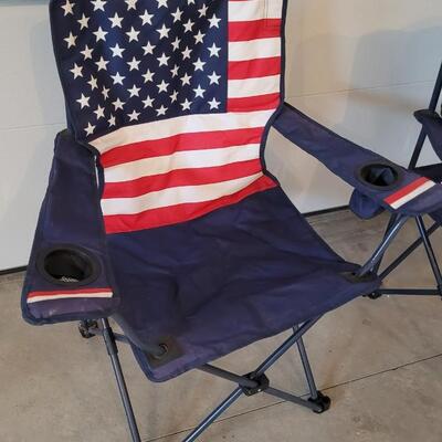 Lot 174: (2) Patriotic America Folding Chairs
