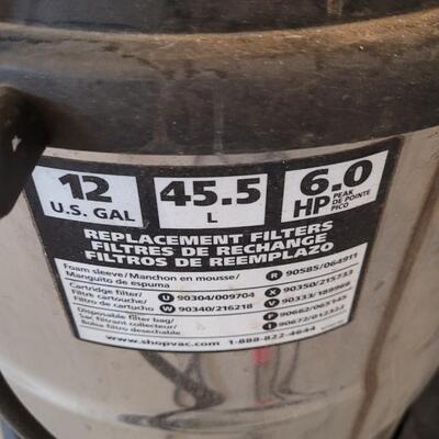 Lot 175: 12 Gallon 6.0 Horsepowet SHOP VAC Works