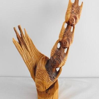 Hand Carved Aquatic Wood Art 16